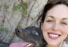 The Dogs That Change Us Ronni Hull with shelter dog Jordy.