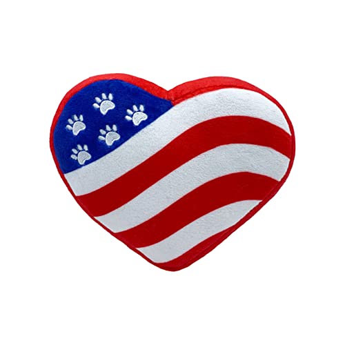Huxley & Kent Dog Toys - Pawtriot Cone and Stars & Stripes Heart