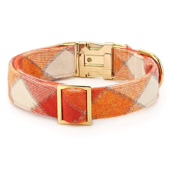 The Foggy Dog Pumpkin Spice Flannel collar